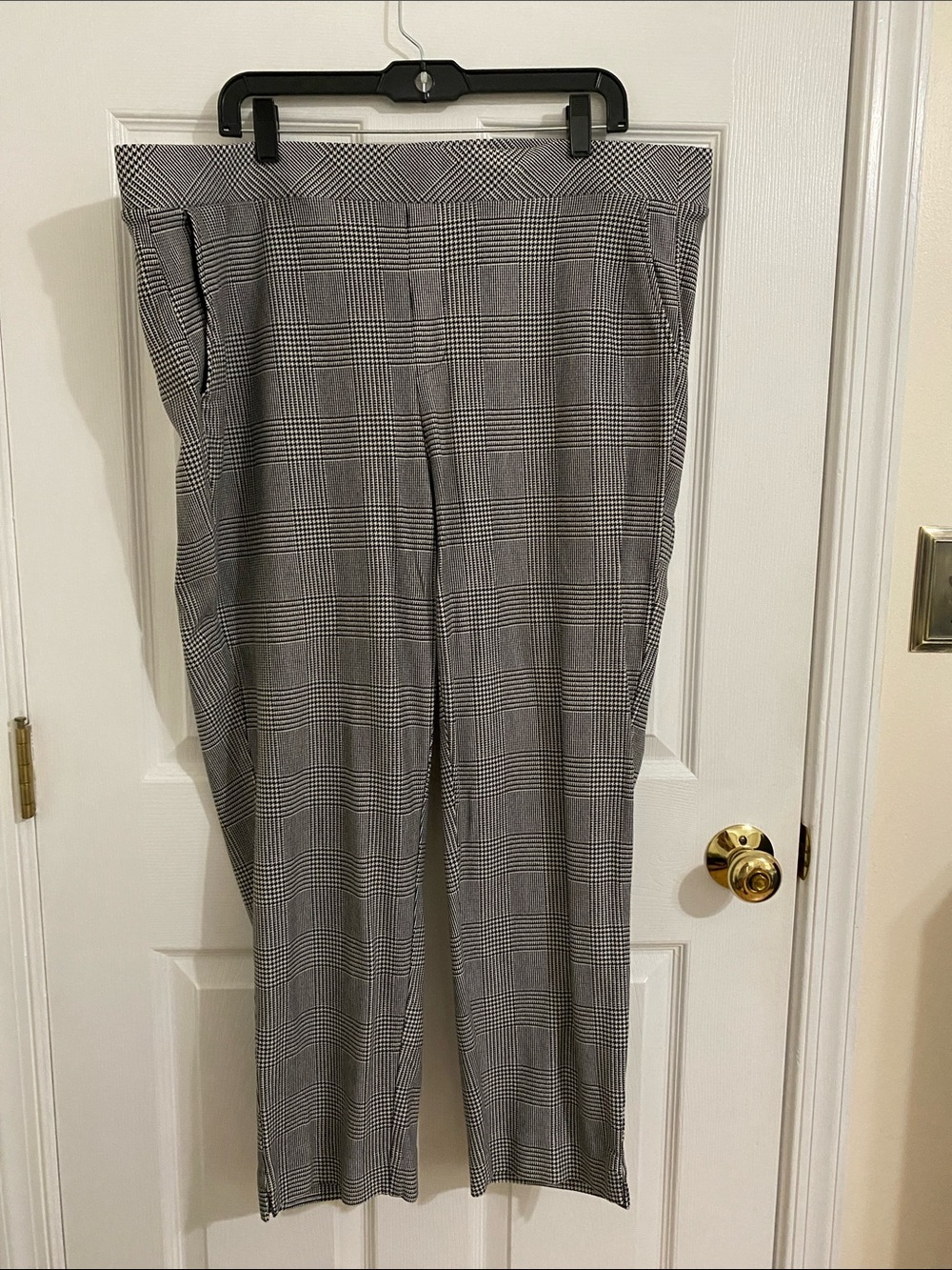 Torrid Plaid High-Waist Women's Trousers - Gray